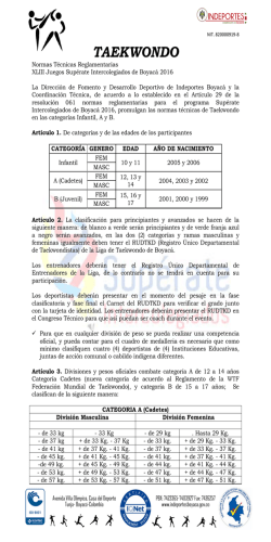 Reglamento de Taekwondo 2016