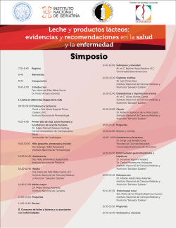 Programa - Instituto Nacional de Ciencias M&eacute;dicas y Nutrici&oacute;n