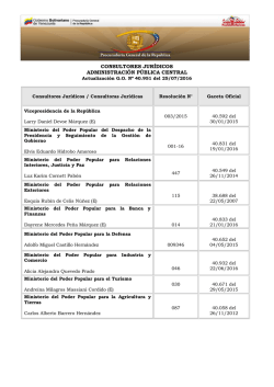 Consultores Jur&iacute;dicos al 25/07/2016