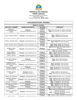 Primera Circunscripci&oacute;n - Poder Judicial Formosa