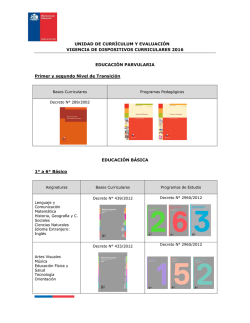 Unidad de curr&iacute;culum y evaluaci&oacute;n vigencia de dispositivos