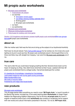 Mi propio auto worksheets