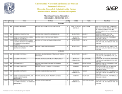 Cursos a Impartirse (Semestre 2017-1)