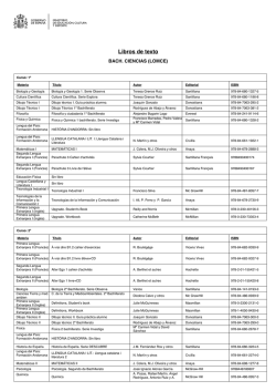 Libros de Texto de Bachillerato Ciencias