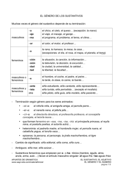 El g&eacute;nero y el n&uacute;mero - Sagi