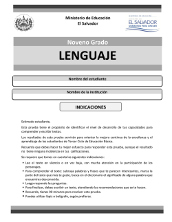 Prueba Lenguaje Noveno Grado