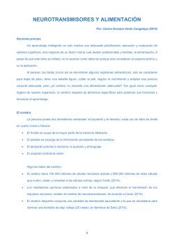 NEUROTRANSMISORES Y ALIMENTACI&Oacute;N
