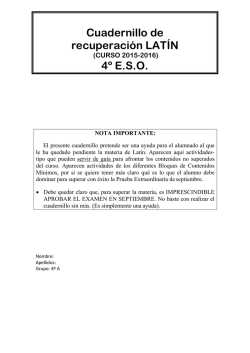 TV 4eso latin - Colegio Raimundo Lulio