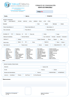 formato de consignaci&oacute;n venta de inmueble