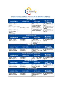 DIRECTORIO DE UNIDADES JUDICIALES DE MORONA