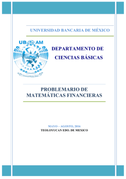 PROBLEMARIO DE MATEM&Aacute;TICAS FINANCIERAS