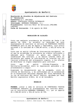 contrato menor POLVORA FIESTAS