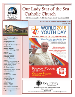 Church Bulletin for July 24, 2016