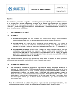 Manual de Mantenimiento de las Sedes de la C&aacute;mara