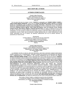 SECCION DE AVISOS AVISOS JUDICIALES