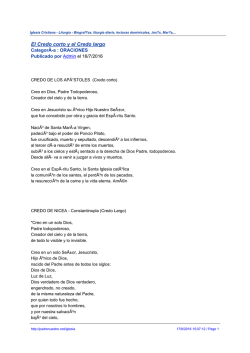 El Credo corto y el Credo largo