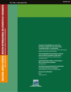 realidad, datos y espacio. revista internacional de