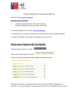 Pasos para Ingreso de Inscripci&oacute;n Jardines