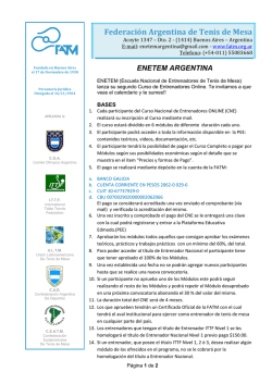 FATM Federaci&oacute;n Argentina de Tenis de Mesa