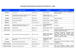 Listado de Prestadores de Servicios de Sepelios