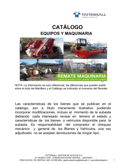 cat&aacute;logo - Gestion de Activos | Tattersall