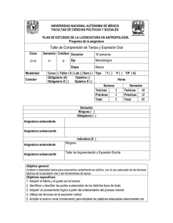 Taller de Comprensi&oacute;n de Textos y Expresi&oacute;n Oral