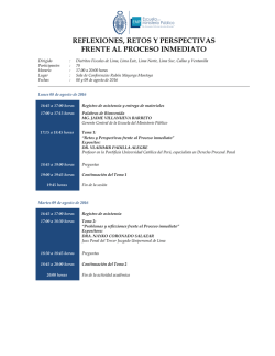 reflexiones, retos y perspectivas frente al