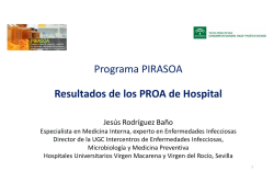 Programa PIRASOA Resultados de los PROA de Hospital