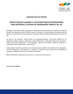 COMUNICADO DE PRENSA CDECSIC llamado licitaci&oacute;n p&uacute;blica