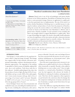Consideraciones bio&eacute;ticas de la fluoraci&oacute;n del agua: una revisi&oacute;n
