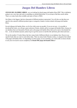 Juegos Del Hambre Libros