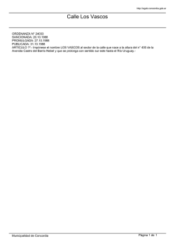 Calle Los Vascos - Municipalidad de Concordia