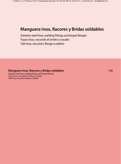 Manguera Inox, Racores y Bridas soldables