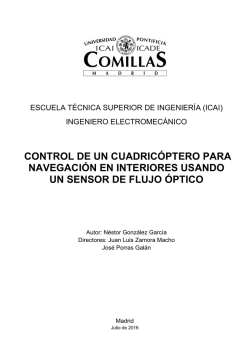 control de un cuadric&oacute;ptero para navegaci&oacute;n en interiores usando