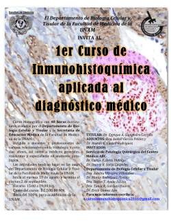 1er Curso de Inmunohistoqu&iacute;mica aplicada al diagn&oacute;stico m&eacute;dico