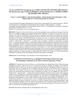 EVALUACI&Oacute;N DE Trichoderma sp., COMO AGENTE DE CONTROL