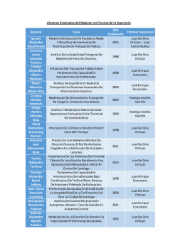 Lista de Graduados de Mag&iacute;ster en Ciencias de la