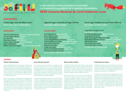 XXVIII Concurso Nacional de Cartel Invitemos a Leer
