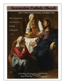 Current Bulletin - Incarnation Catholic Church