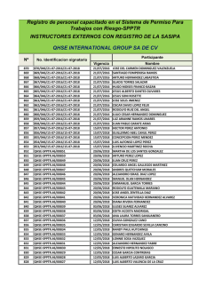 Registro de personal capacitado en el Sistema de Permiso Para