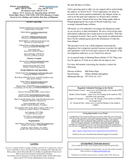 + + + My dear Brothers in Christ, I feel a pressing need to offer you