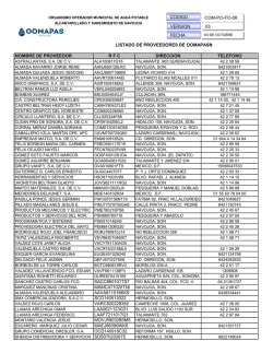nombre de proveedor rfc direccion telefono