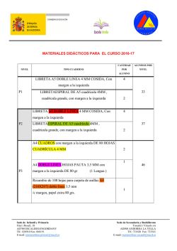 MATERIALES DID&Aacute;CTICOS PARA EL CURSO 2016