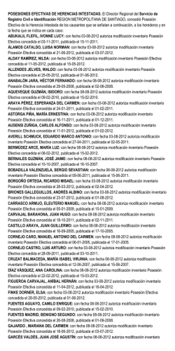 POSESIONES EFECTIVAS DE HERENCIAS