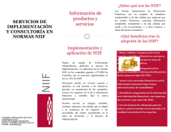 Informaci&oacute;n de productos y servicios