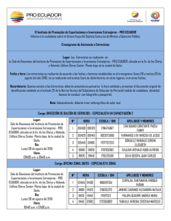 Registro de lugar, fecha y hora, ejecuci&oacute;n y toma de