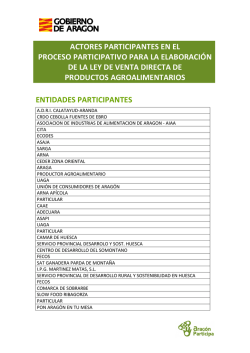 actores participantes en el proceso participativo