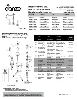 Illustrated Parts List Liste de pi&egrave;ces illustr&eacute;e Lista ilustrada de partes