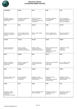 Repuestos Galarza LAVADORAS MABE (PARTES)
