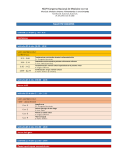 XXXIV Congreso Nacional de Medicina Interna